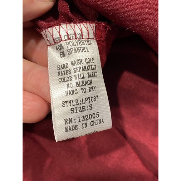 Pastel Brand Women's Sequin Heart/Leopard Red Shirt High Low Hemline Small Top - Picture 5 of 13